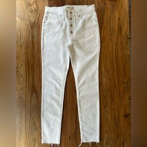 Madewell NWT  white midrise skinny jeans